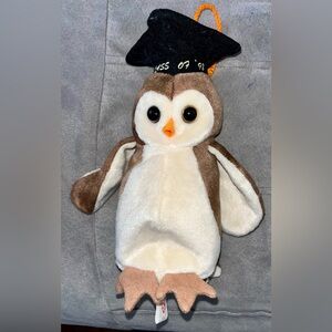 Ty Beanie Baby Wise the Owl 1998 Graduation - EXCELLENT CONDITION W/ TUSH TAG
